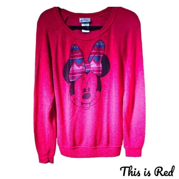 Disney Parks Authentic Original LongSleeve Mini Mouse sweater/Top - Picture 1 of 13